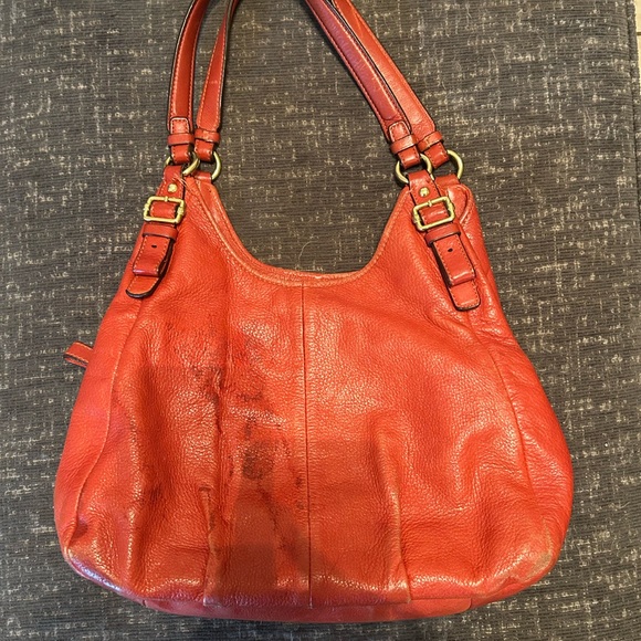 Coach Red/Orange Purse (CHEAP) - Picture 2 of 3